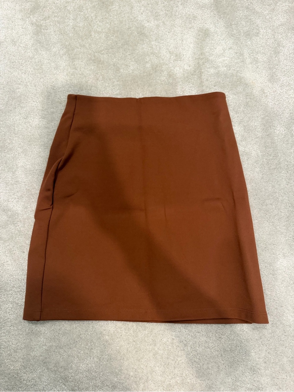 Sunday Best Rust Brown Pencil Mini Skirt